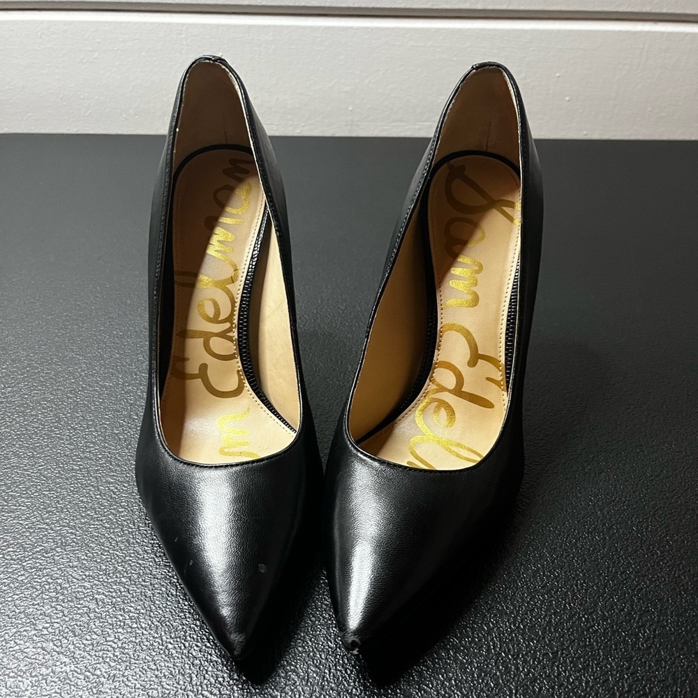 SAM Edelman Danna pointed toe heel - black, stiletto, leather - Picture 1 of 8